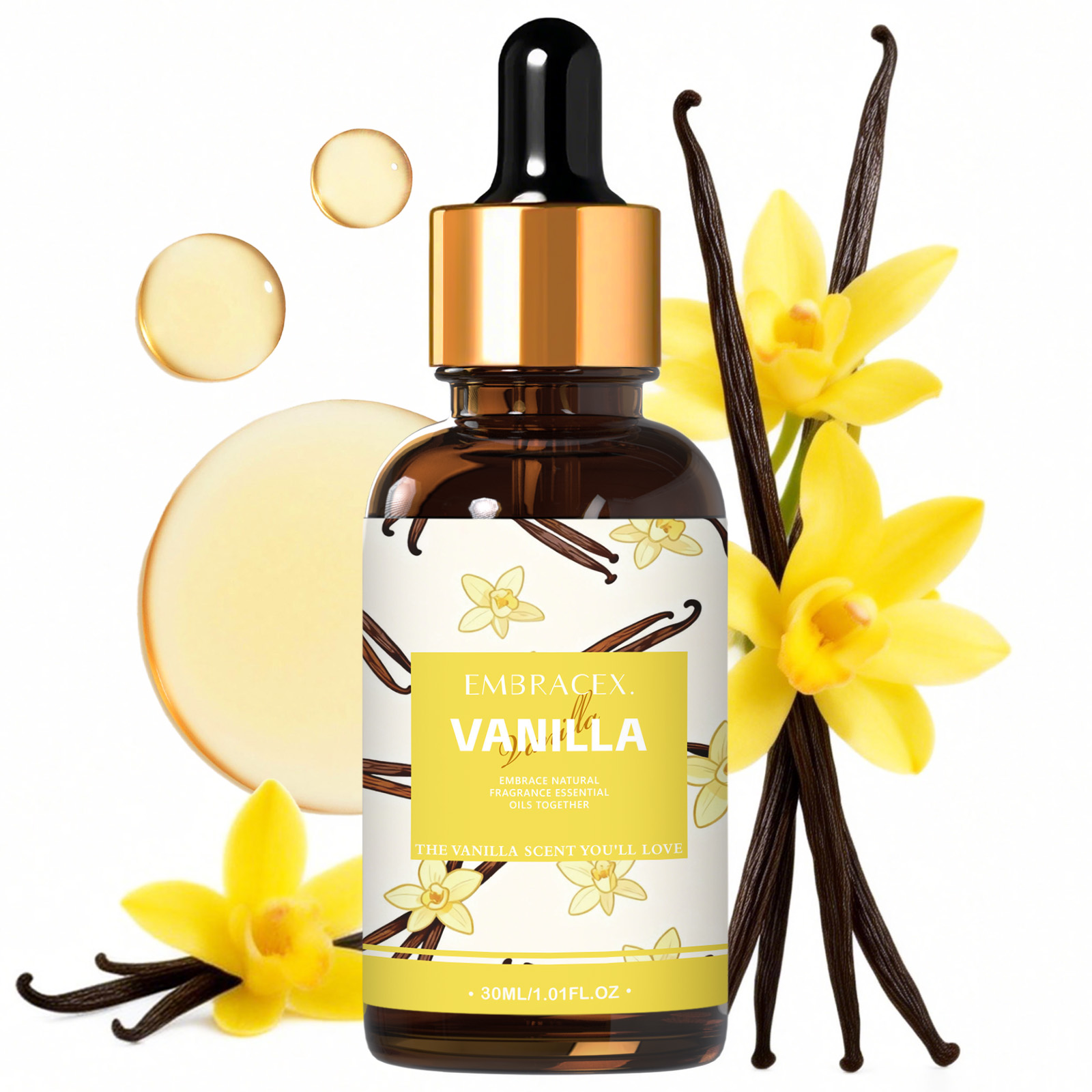 Candle Making Oils - 30ml バニラフレグランスオイル ディフューザー用 キャンドル作り用 友人へのギフト 温かい香り