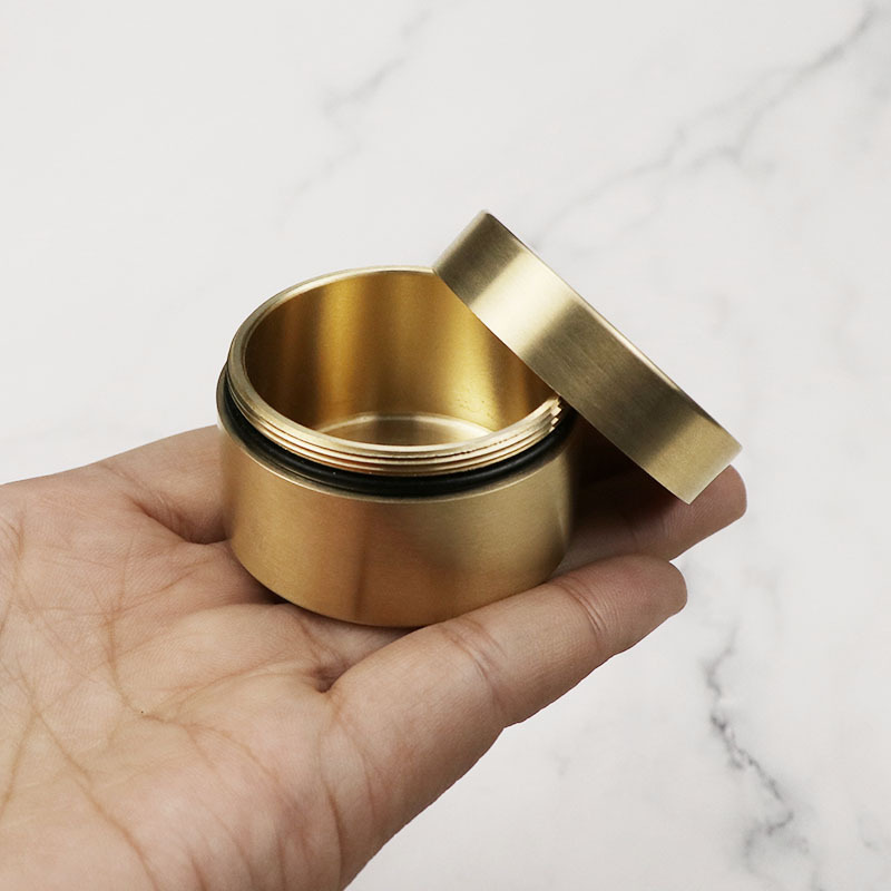 Tin Container Lid - ふた付き真ちゅう製ミニティーキャニスター,薬箱,ピルジュエリー,イヤリング,宝物オーガナイザー,金属容器,キャンディーボックス