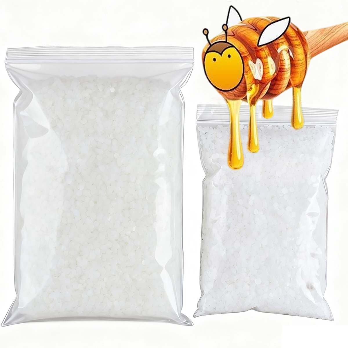 Candle Making Uk - 200g-1000g 白蜜蝋 純天然粒状 香り付きキャンドル材料 DIY 無煙芯材料