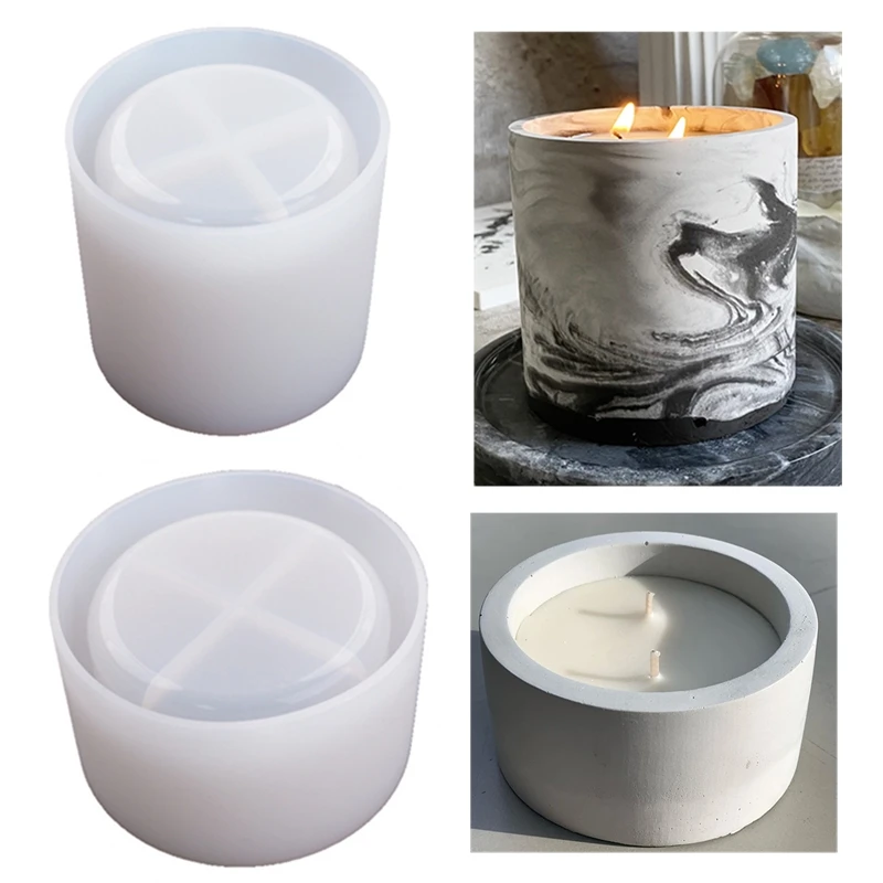 Candle Making Jug - 3 サイズラウンドセメントコンクリート金型キャンドルカップホルダーシリコーン型 DIY 手作り植木鉢粘土型ワックスボックス作成ツール