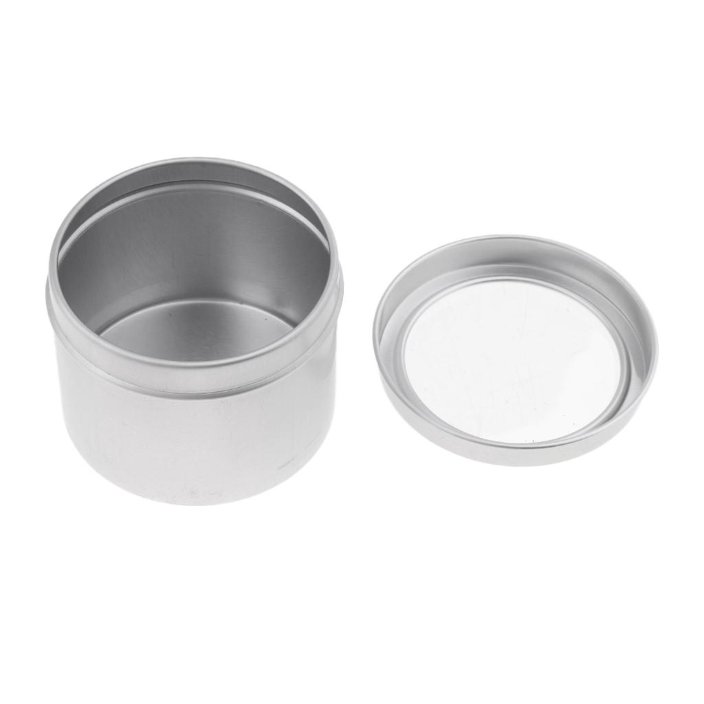 Tin Container Lid - 空の化粧品容器 アルミ缶 ねじ蓋付き 丸型容器 キャンディ、ミント、ビタミン、ギフト用の安全な包装