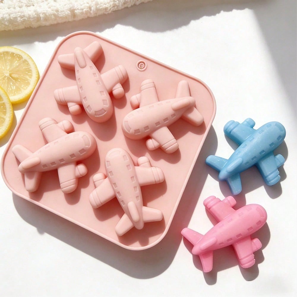 4 キャビティ飛行機シリコーン型かわいい飛行機キャンドル石鹸 - Candle Making Supplies Wholesale のレビューと価格