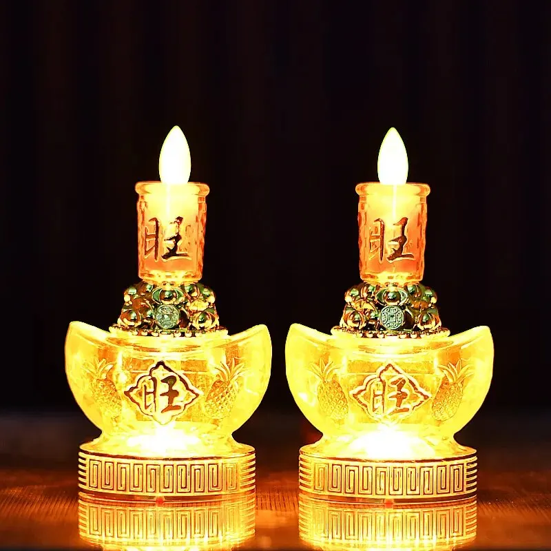 2 個 LED シミュレーション炎キャンドルランプ仏教電灯観 - Candle Making Uk のレビューと価格