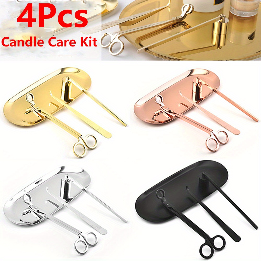 4 ピース/セット高級キャンドルケアキットステンレス鋼芯トリ - Candle Making Supplies Wholesale のレビューと価格