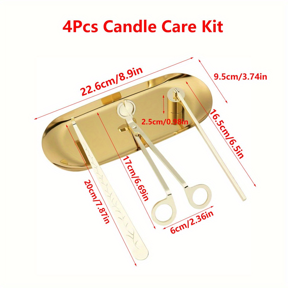 4 ピース/セット高級キャンドルケアキットステンレス鋼芯トリ - Candle Making Supplies Wholesale のレビューと価格