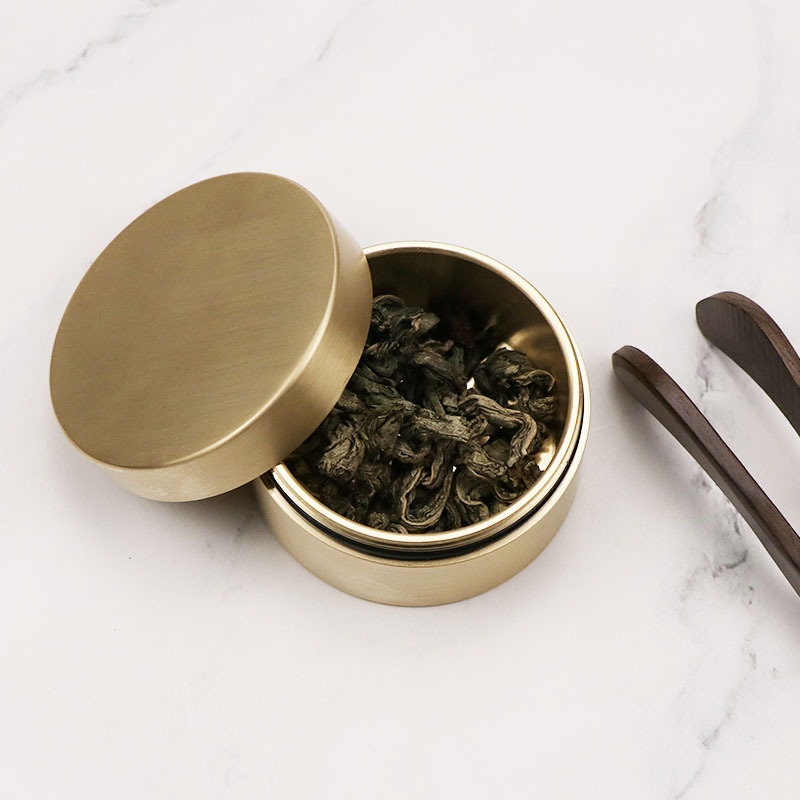 ふた付き真ちゅう製ミニティーキャニスター,薬箱,ピルジュエリ - Tin Container Lid のレビューと価格