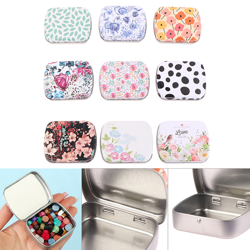 ふた付きミニ金属製ヒンジ付きボックス、ポータブル、長方形、小 - Tin Container Lid のレビューと価格
