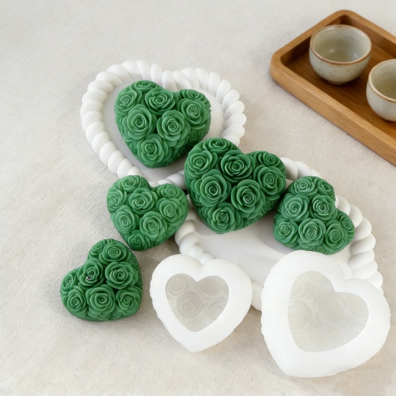 DIY ラブローズフラワー バレンタインデー キャンドル型  - Candle Making Uk のレビューと価格