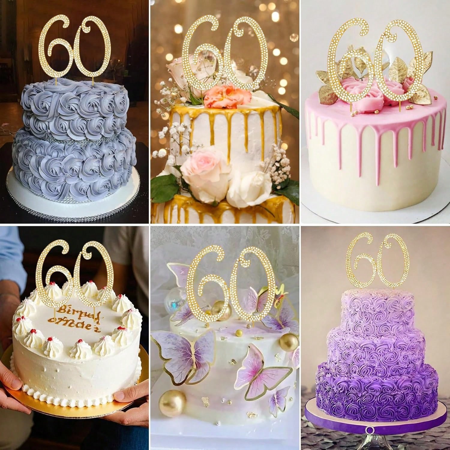 大型ゴールドラインストーンナンバーケーキトッパー（1個）-0 - Candle Making Supplies Wholesale のレビューと価格