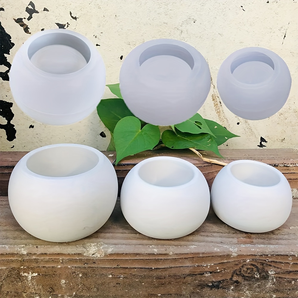 3個入り-丸型フラワーポットシリコンモールド 3サイズ DI - Candle Making Jug のレビューと価格