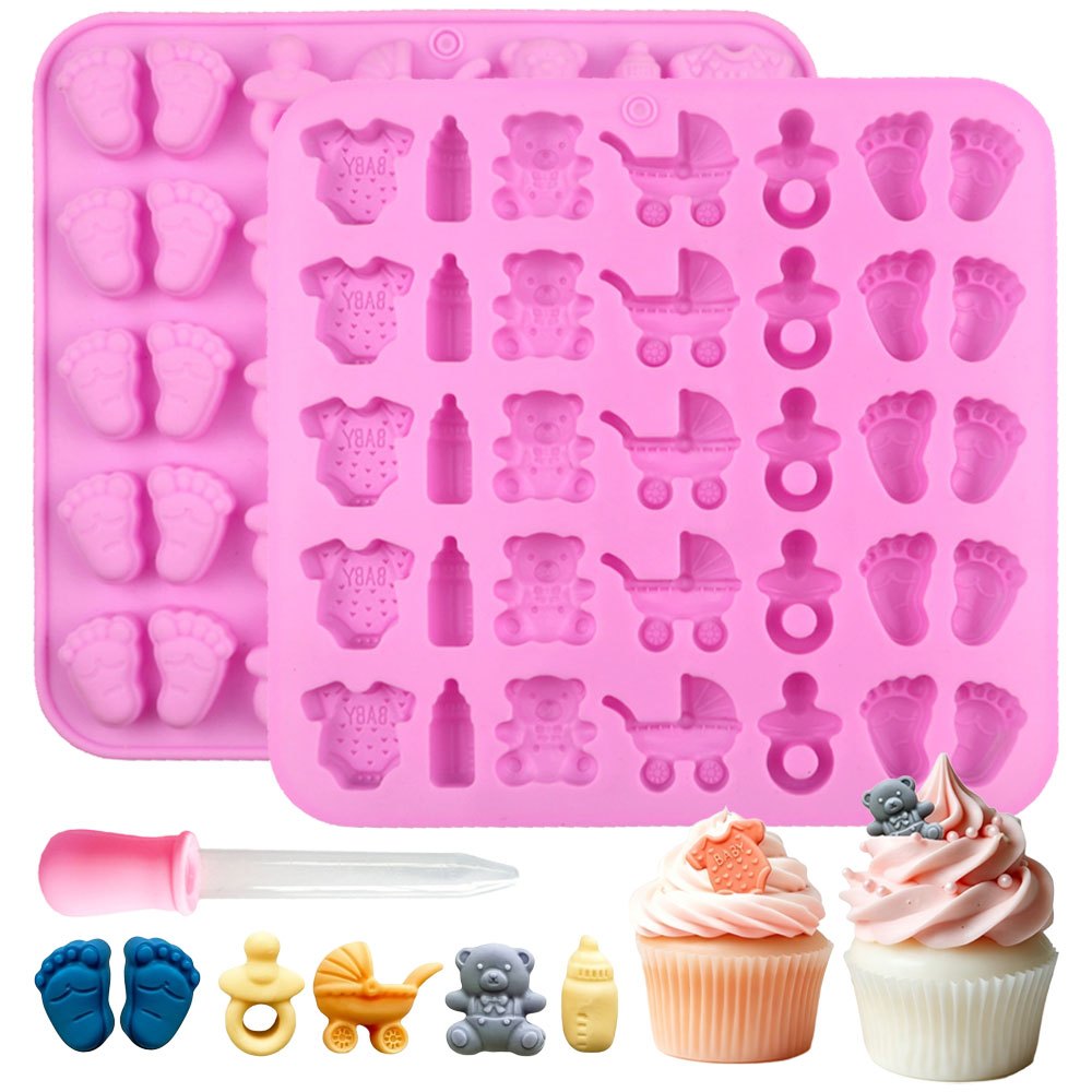 2個入りシリコンモールドセット 35個のキャビティを持つベビ - Candle Making Supplies Wholesale のレビューと価格