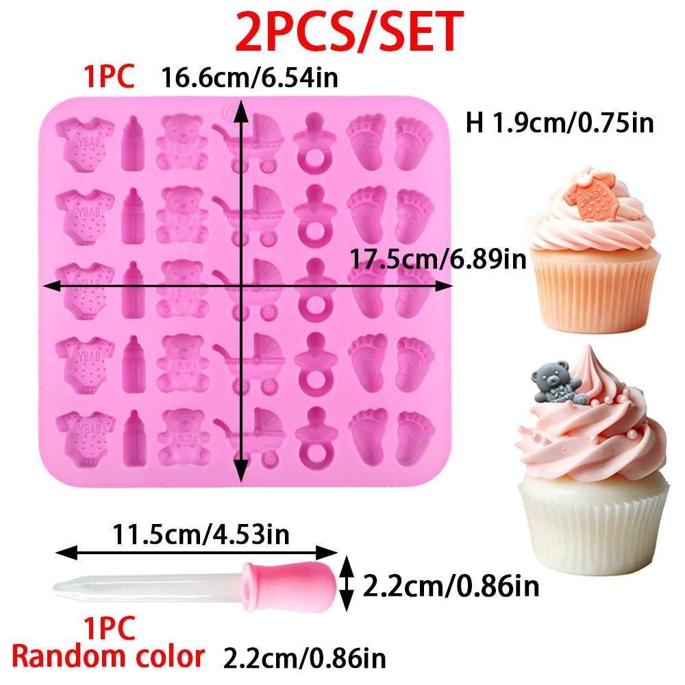 2個入りシリコンモールドセット 35個のキャビティを持つベビ - Candle Making Supplies Wholesale のレビューと価格