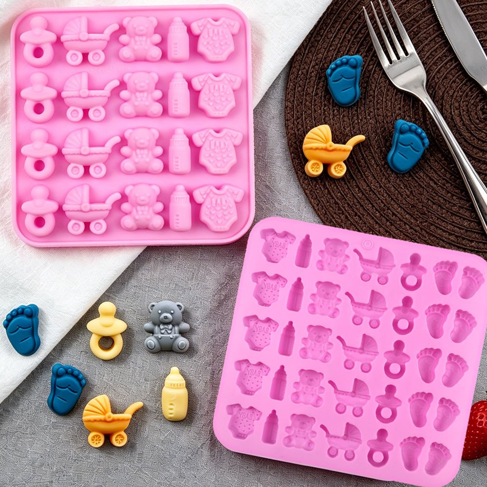 2個入りシリコンモールドセット 35個のキャビティを持つベビ - Candle Making Supplies Wholesale のレビューと価格